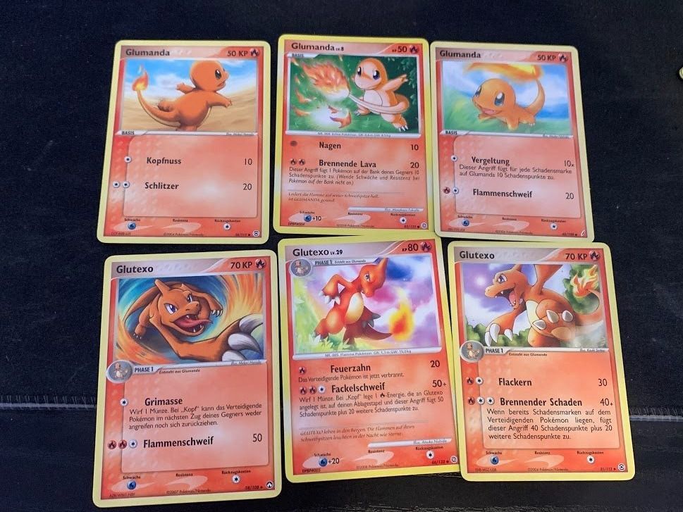 Pokemon Karten Glumanda Glutexo | Kaufen auf Ricardo
