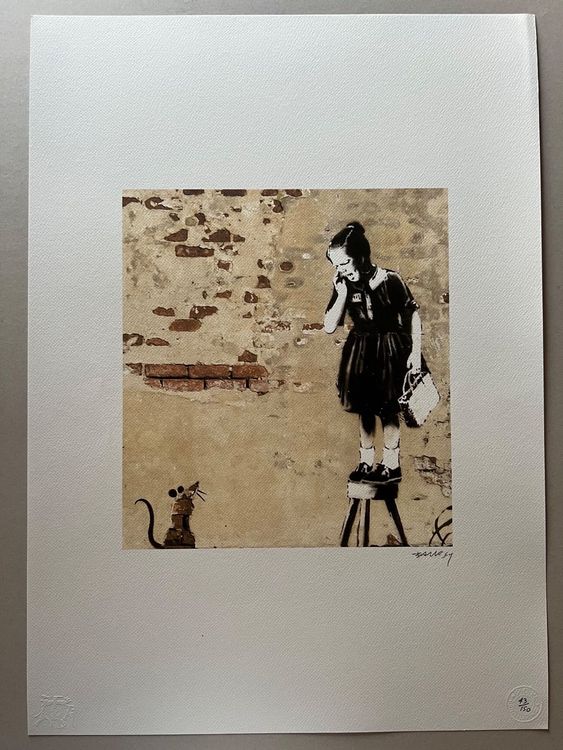 Banksy « Rat and Girl » XL VERSION 43/150 1