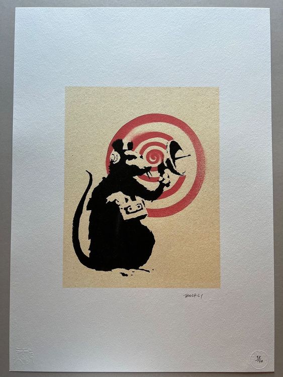 Banksy « Radar Rat » XL VERSION 98/150 1