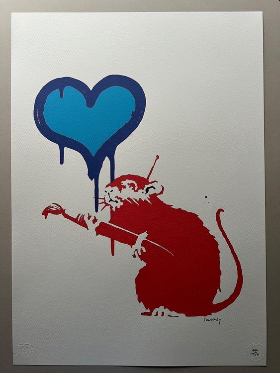 Banksy « Love Rat » XL VERSION 47/150 1