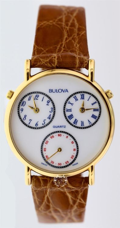 Bulova Armbanduhr mit zwei Zeitzonen 1