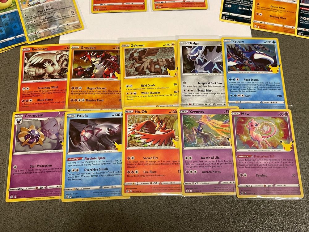 8x Various energy Cards SET REVERSE HOLO 25th Anniversary Set-NEW