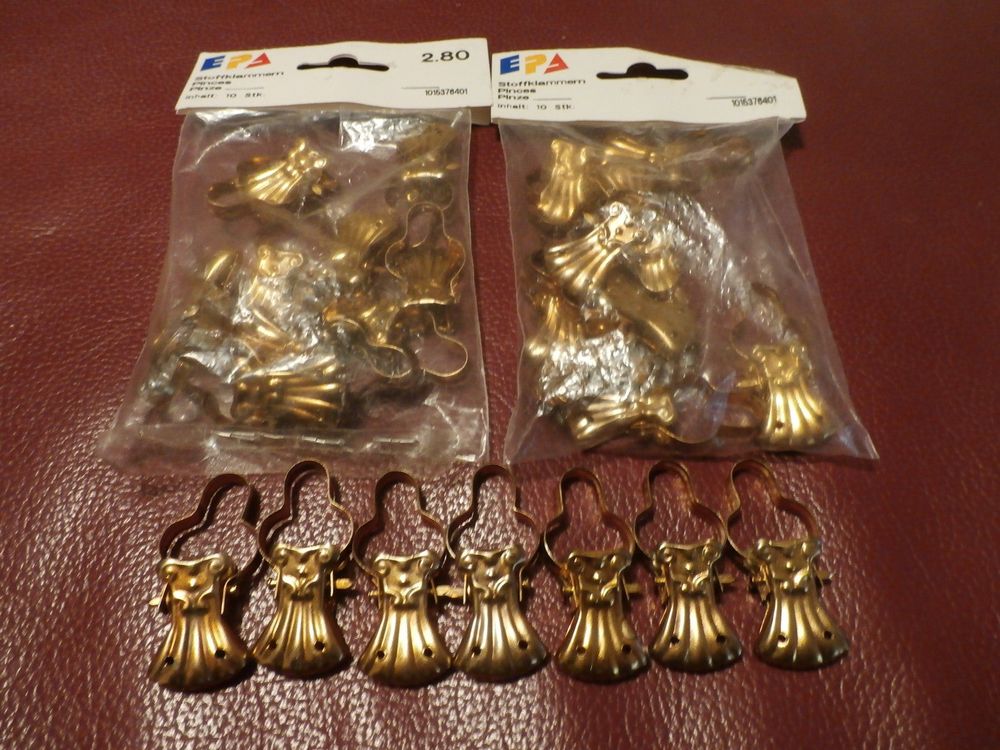 Gerhannery 30 Pièces Anneaux de Rideaux en Métal - Pince Rideau Robuste