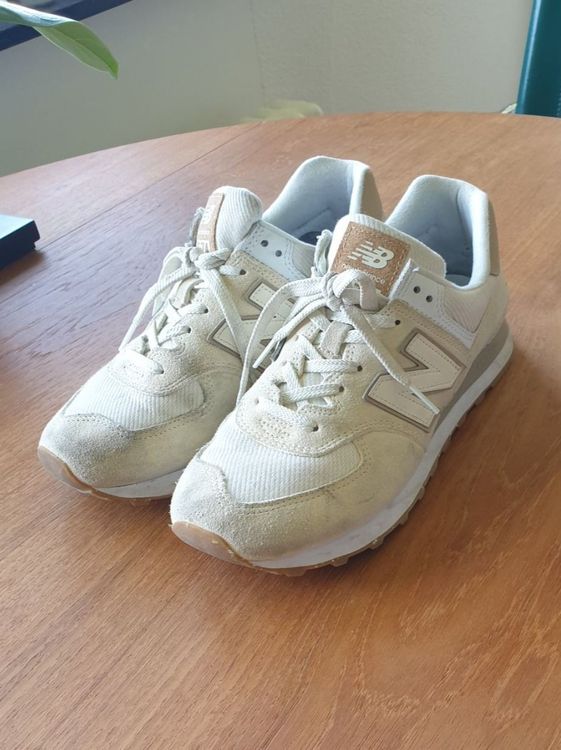 new balance 574 sustainable trainers in tan