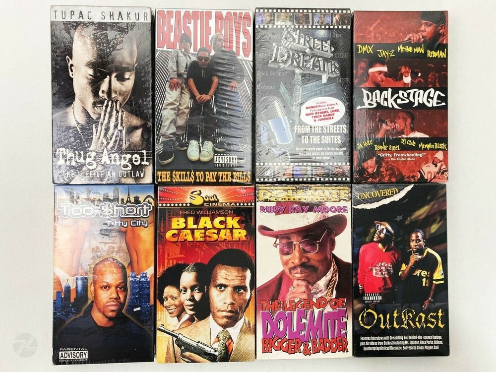 VHS Video Tape Mix 8x Tupac Beastie Boys Jay-Z Outkast NTSC 1