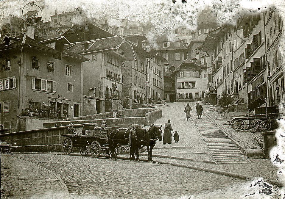 Fribourg Glasdia 10x8cm ca. 1910 1