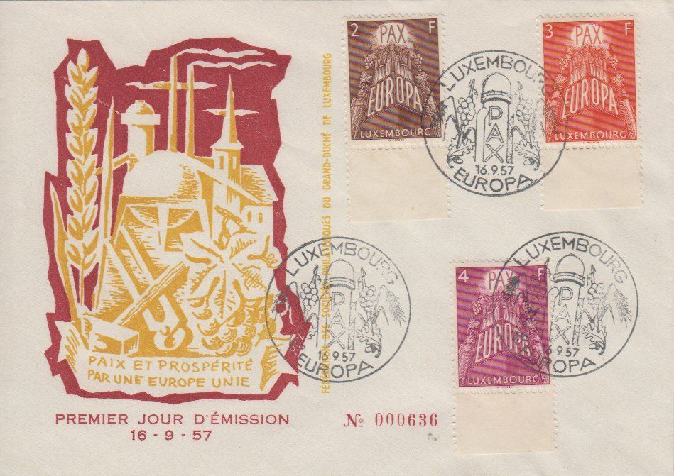 Luxembourg: FDC CEPT 1957 - € 75.-- 1