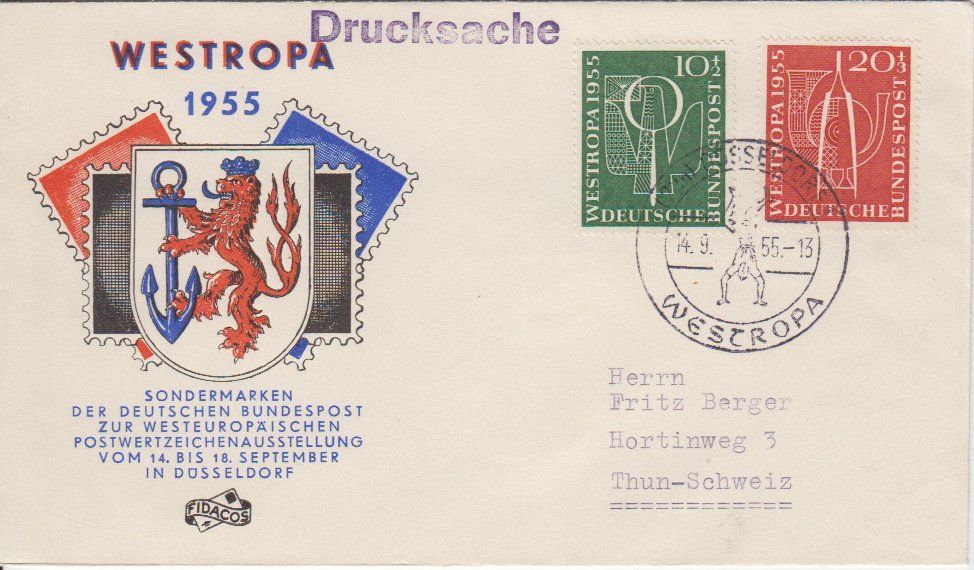 BRD 1955: FDC WESTROPA - € 55.-- 1