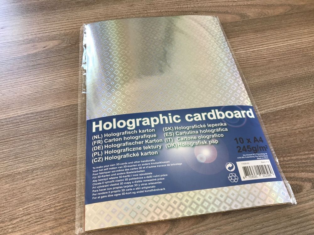 Papier, Karton, Holographic Cardboard 10xA4 1