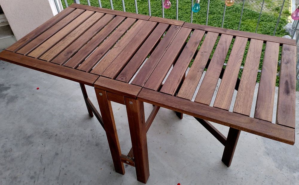 Ikea ÄPPLARÖ Wooden Outdoor Foldable Table Kaufen auf Ricardo