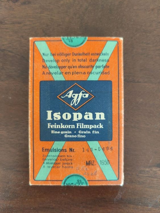 Afga Isopan Feinkorn Filmpack 6x9, Film 1