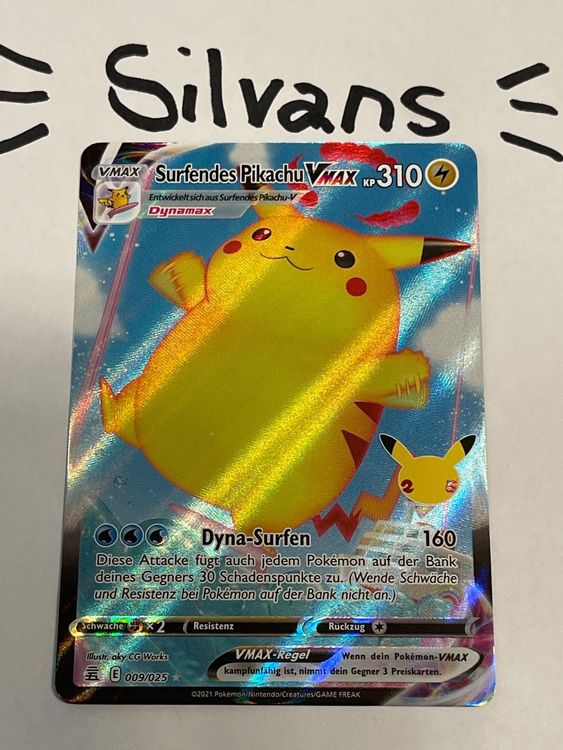 Surfendes Pikachu Vmax 009/025 Celebrations Anniversary DE | Kaufen auf