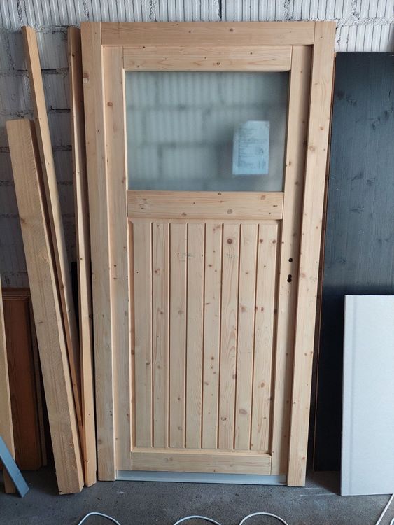 HolzNebeneingangstür NET 501 Fichte Natur 98 cm x 200 cm Comprare su