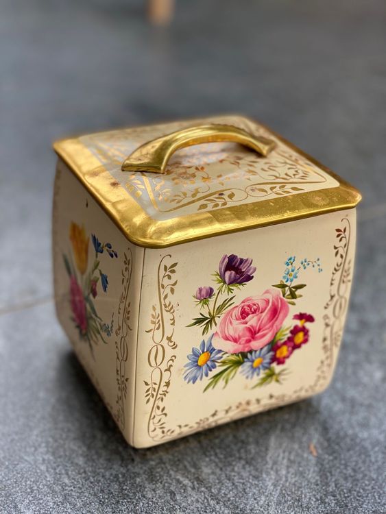 EXCEART Runde Metall-Dose – Rosa, Mit Deckel, Für Tee, Süßigkeiten, Gewürze, 8.5x8.5x8 Cm