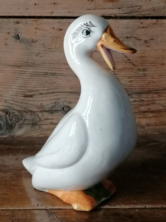 Schöne, ältere Keramik Ente 1