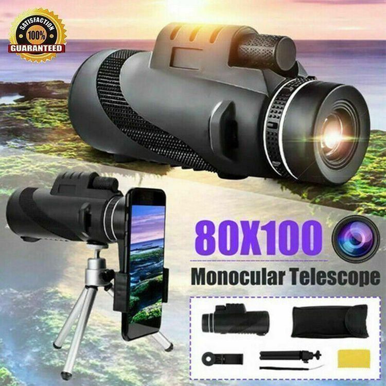 40x60 HD Handy Nachtsicht Monokular Teleskop Fernrohr Objektiv & Stativ & Clip 