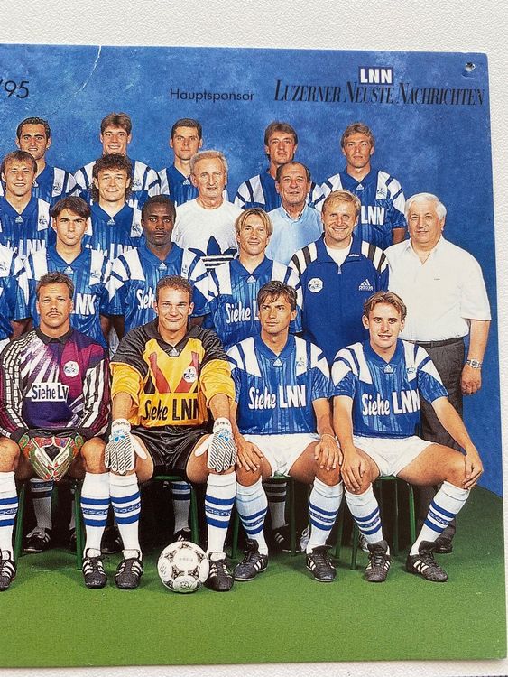 FC Luzern  1994/1995  Mannschaftskarte mit Druck Unterschriften  300893 