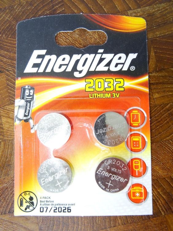 4 x Energizer CR 2032 Lithium, 07.2026 1