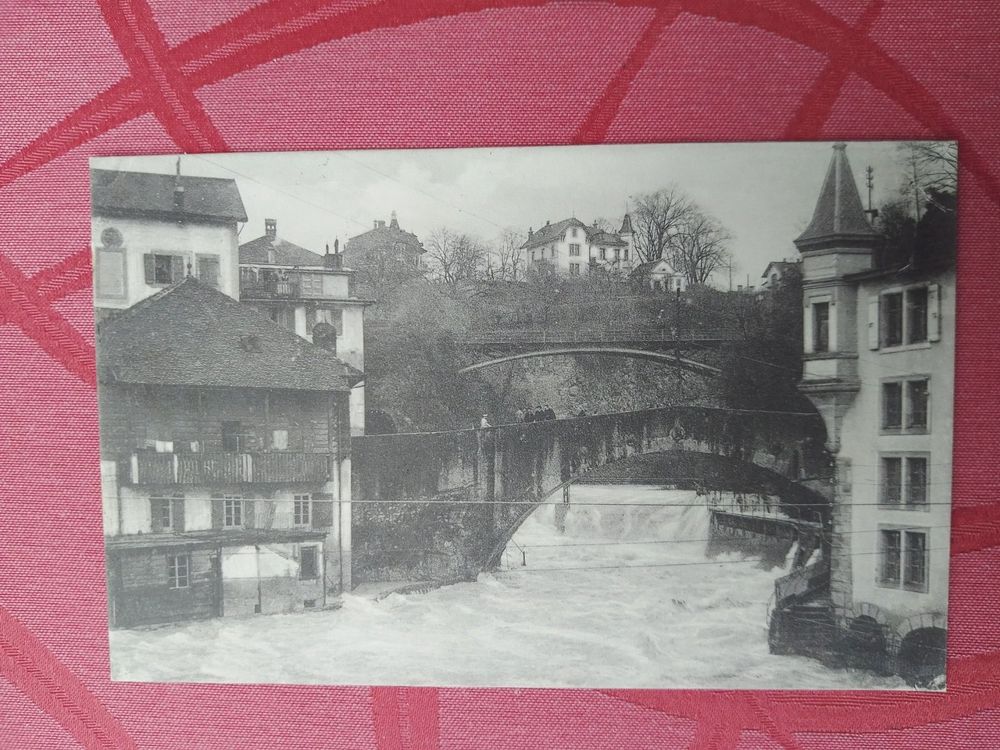 L'Orbe / Inondation de Jan. 1910 - gelaufen 1911 1
