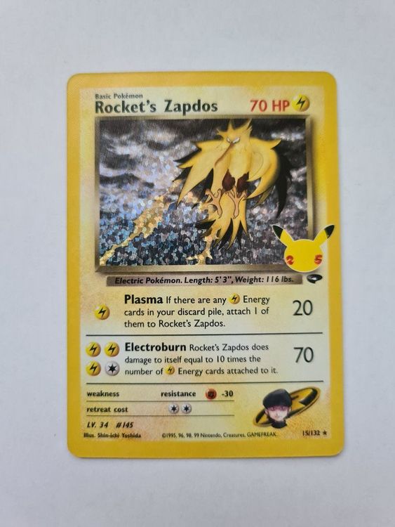 Rocket's Zapdos 15/132 25th Celebrations Pokemon TCG Kaufen auf