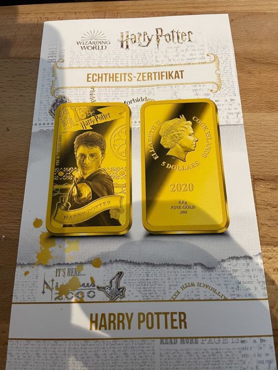Harry Potter Goldbarren 0.5g Kaufen auf Ricardo