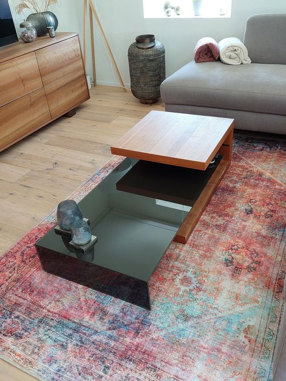 Couchtisch aus Holz und Glas Kaufen auf Ricardo