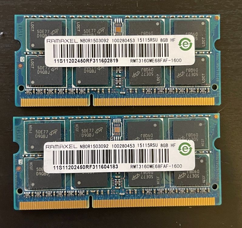 Ramaxel 8GB PC3 12800 DDR3 1600MHz (2X8GB) | Acheter Sur Ricardo