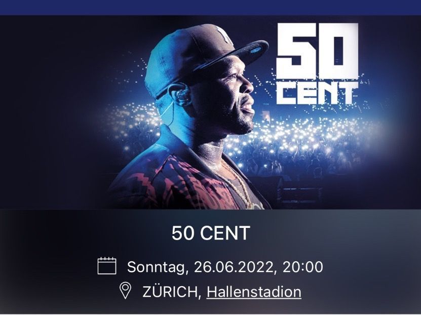 50 Cent Konzert Golden Circle Tickets! Kaufen auf Ricardo