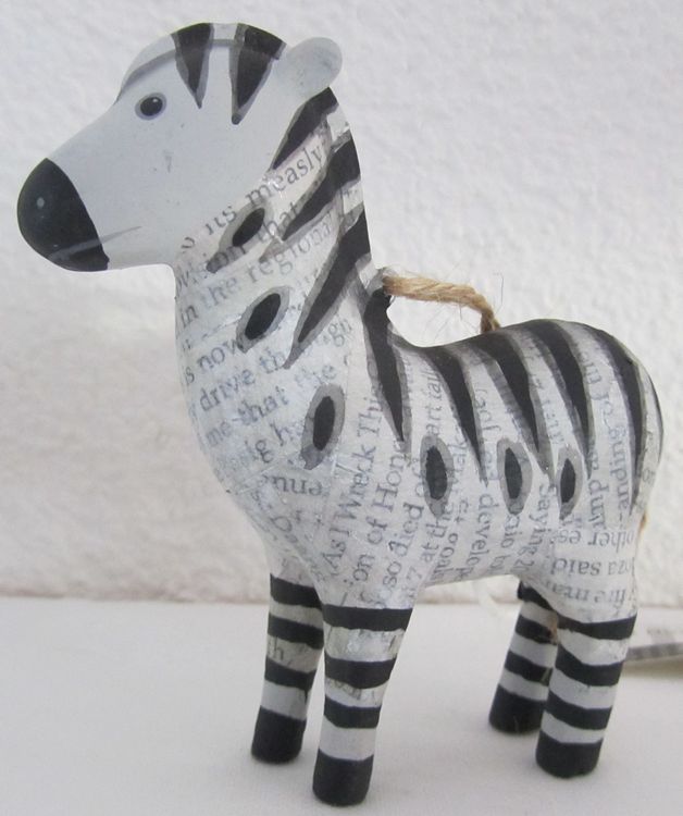 Zebra,  zum Aufhängen, Vintage Style 1