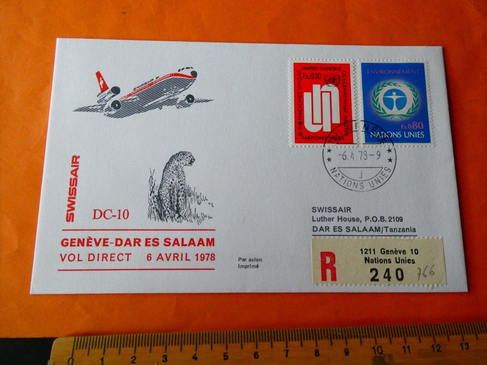 1978, Swissair Erstflug Genf - Dar Es Salaam 1