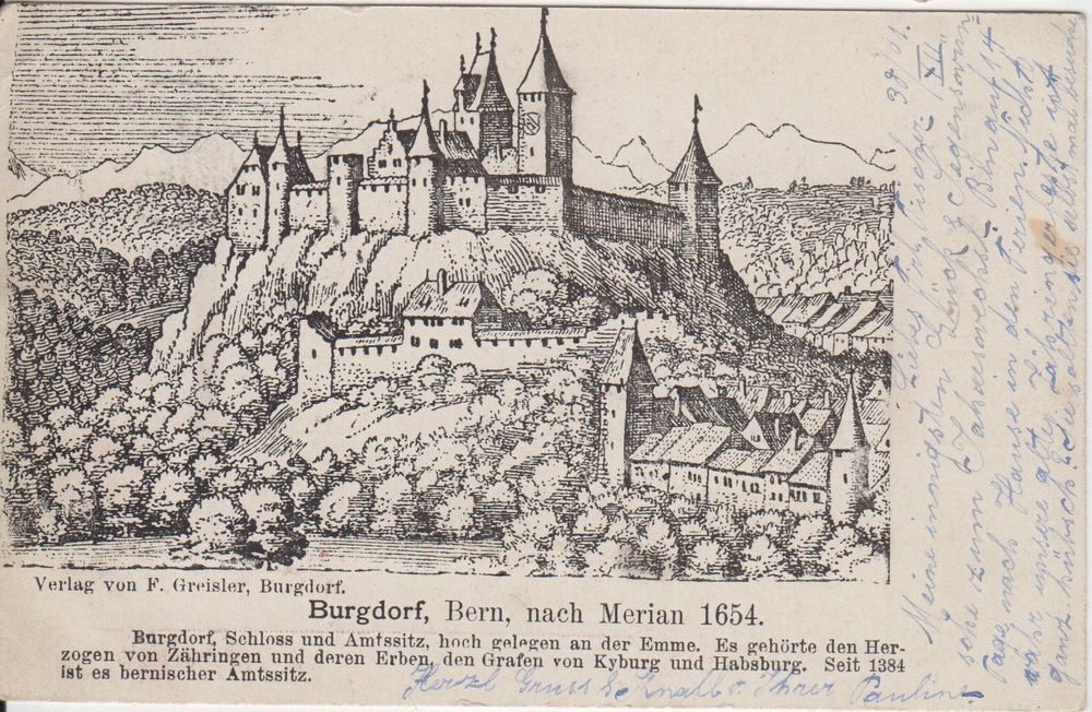 Ansichtskarte BURGDORF 1901 nach Berlin 1