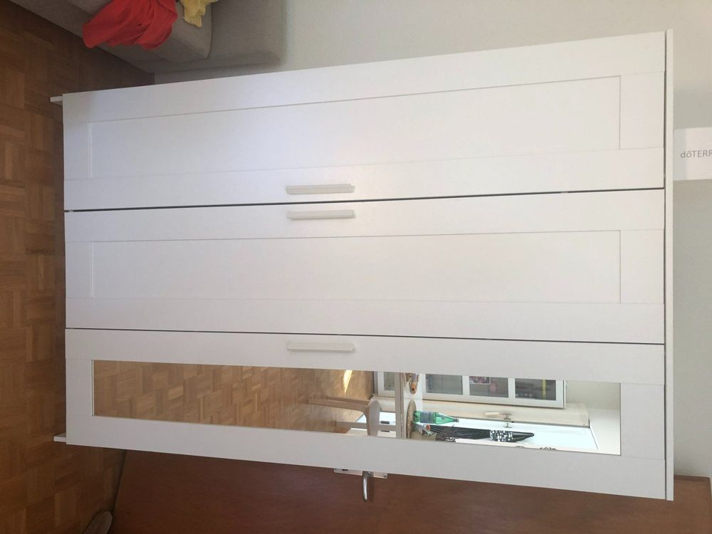 IKEA BRIMNES Wardrobe White with mirror Kaufen auf Ricardo