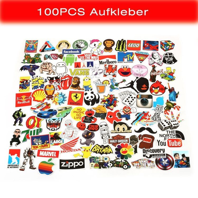 100x Laptop Aufkleber Pack DIY Sticker 1