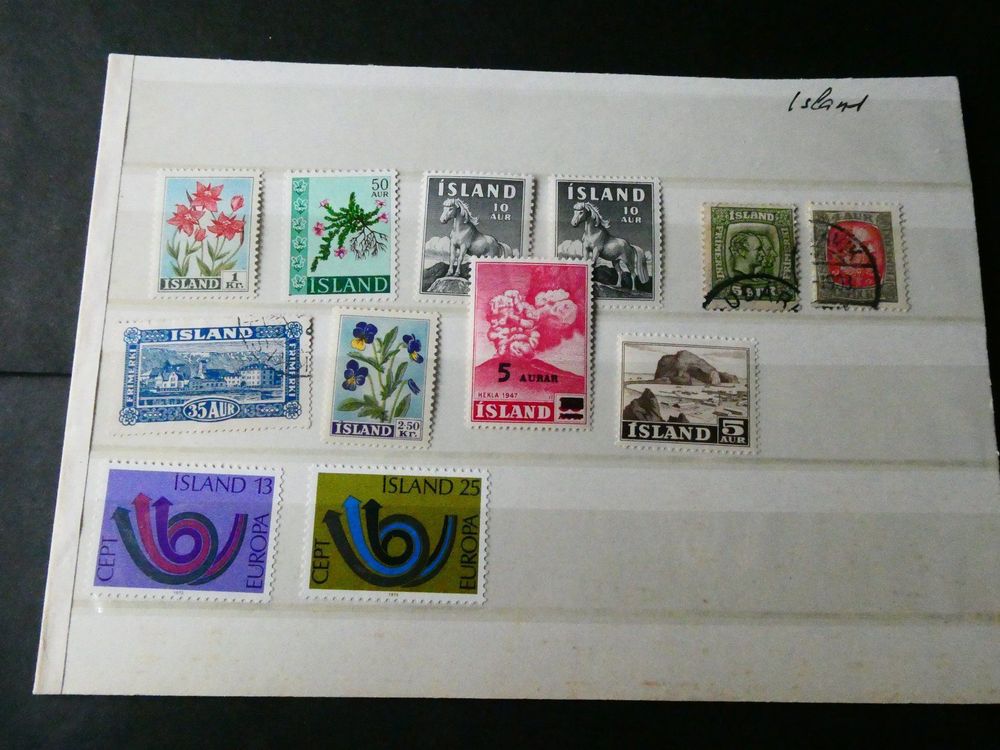 Island, kleines Briefmarkenlot 1