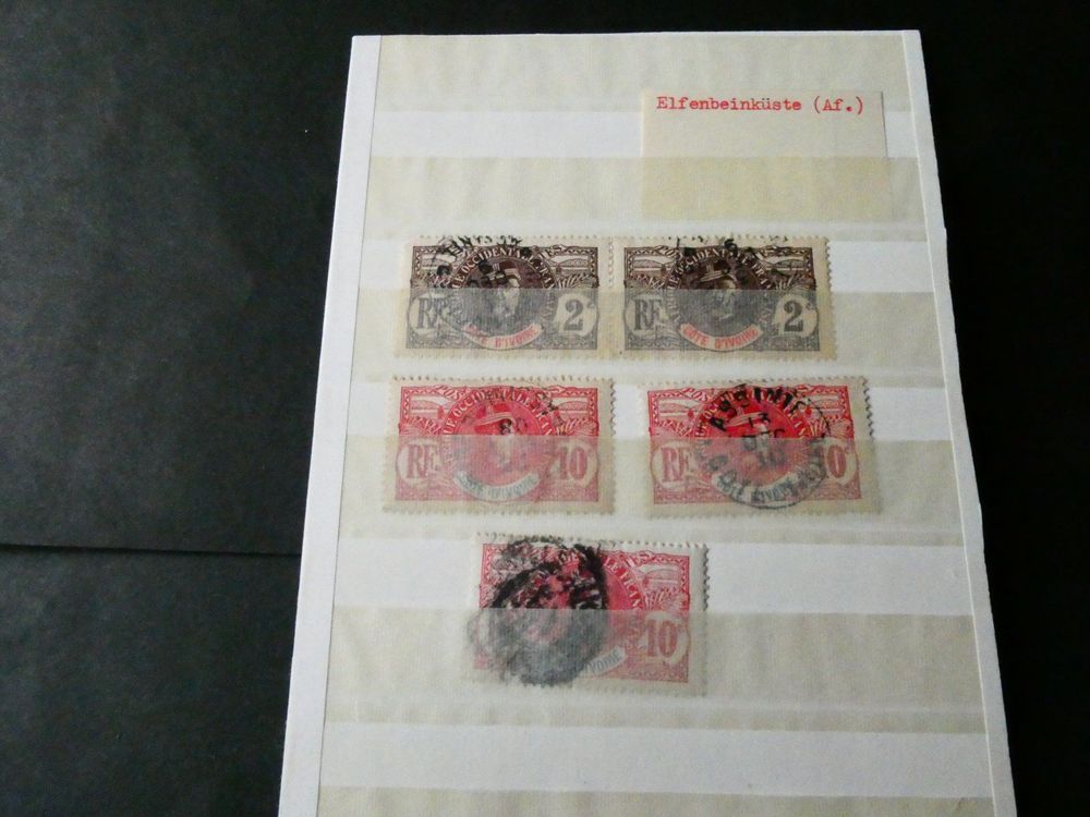 Elfenbeinküste, 5 uralte Briefmarken 1