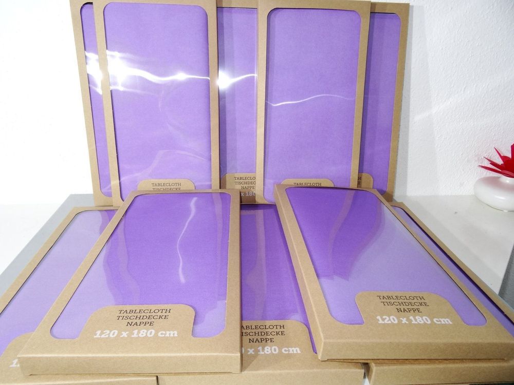 10 x Tischtuch, 1.20 x 1.80 cm, violett 1