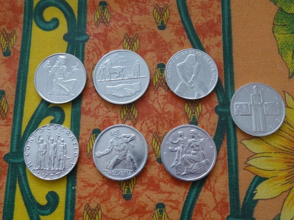 5 francs commémoratives suisses 1936 à 1963  Acheter sur Ricardo