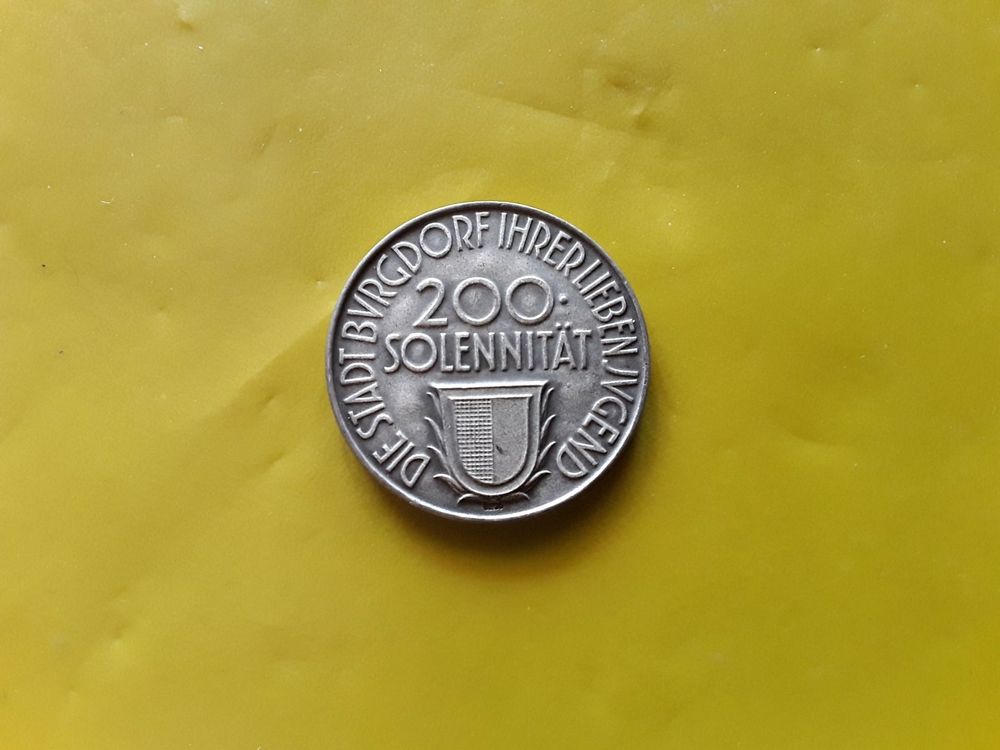 Burgdorf 200. Solennitat Silbermedaille, 1930 | Kaufen auf Ricardo