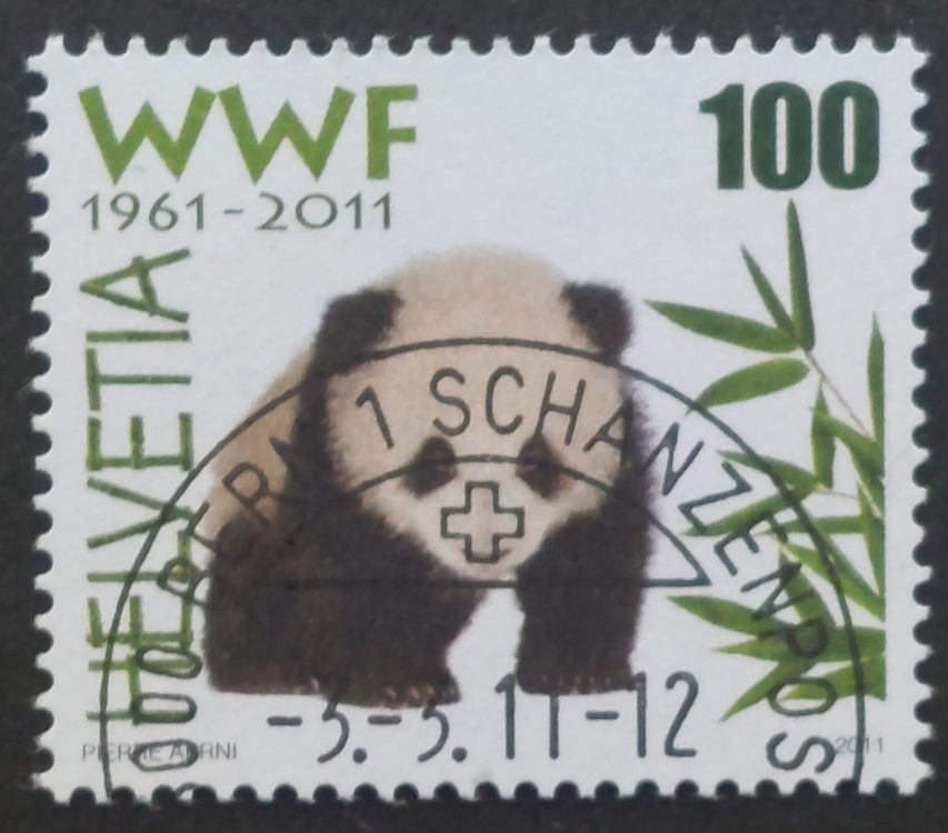 2011 Sondermarke 50 Jahre WWF 1381 ET ʘ gummiert 1