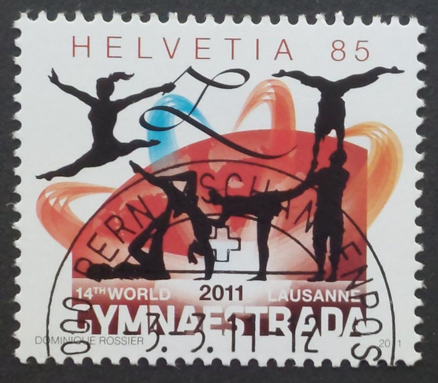 2011 Sondermarke 14th World Gymnastrada Lausanne 1387 ET ʘ 1