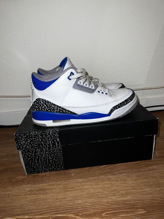 jordan 3 white blue