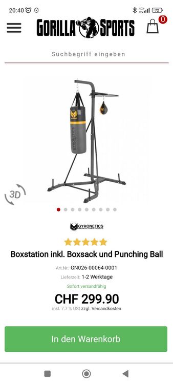 Boxstation Inkl. Boxsack Und Punching Ball | Kaufen Auf Ricardo