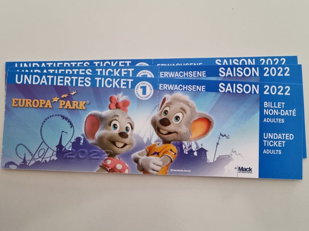 Europa-Park Tickets  Kaufen auf Ricardo