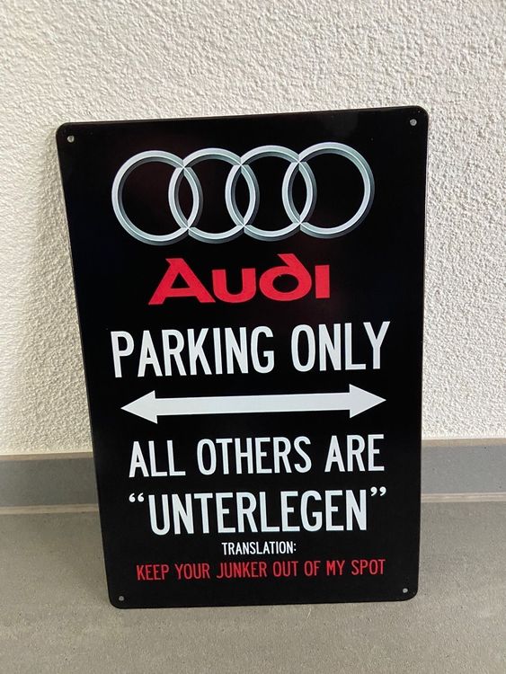 Audi parking only