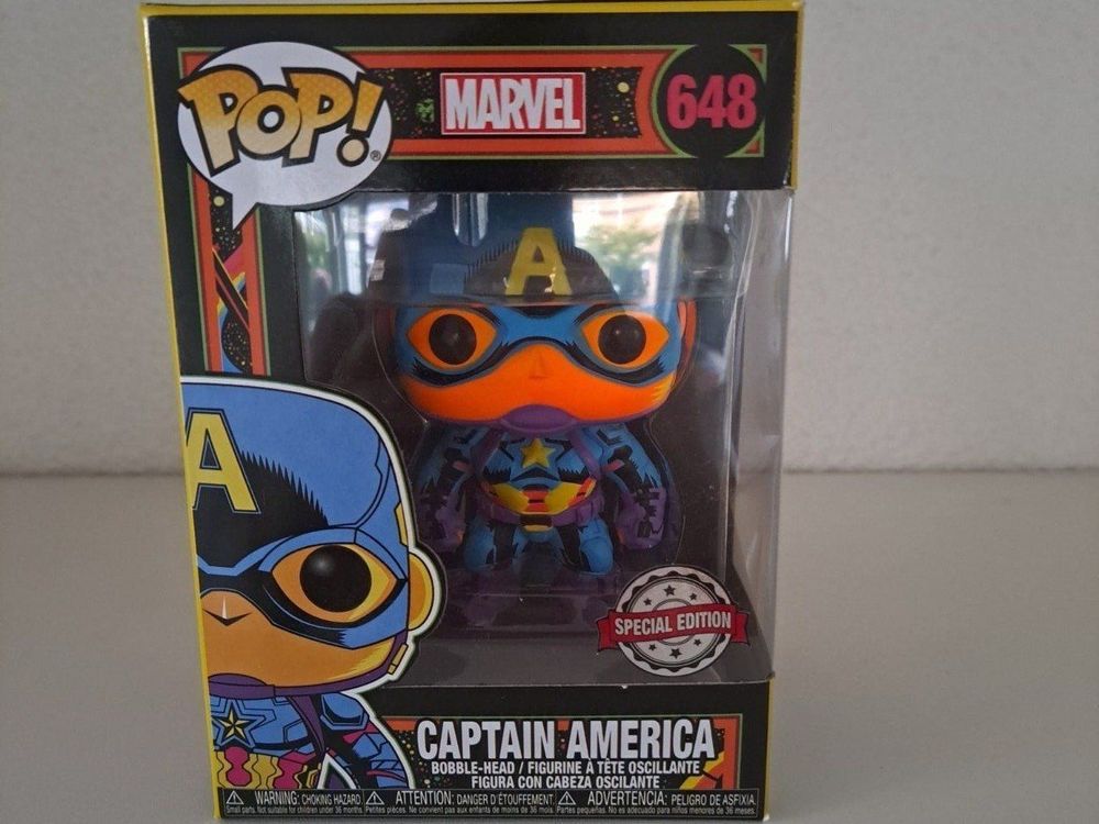 Funko Pop - Captain America Black Light #648