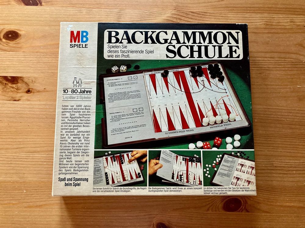 Rarität Backgammon Schule (MBSpiel von 1975) Kaufen auf Ricardo