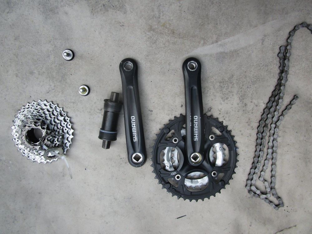 SHIMANO 4kt Kurbel Ritzel Lager Kette 3-9 fach | Kaufen auf Ricardo