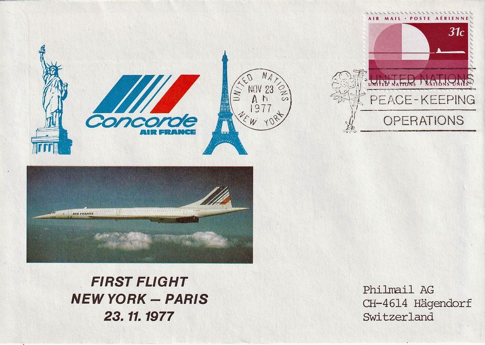 Concorde Brief New York Paris Kaufen auf Ricardo