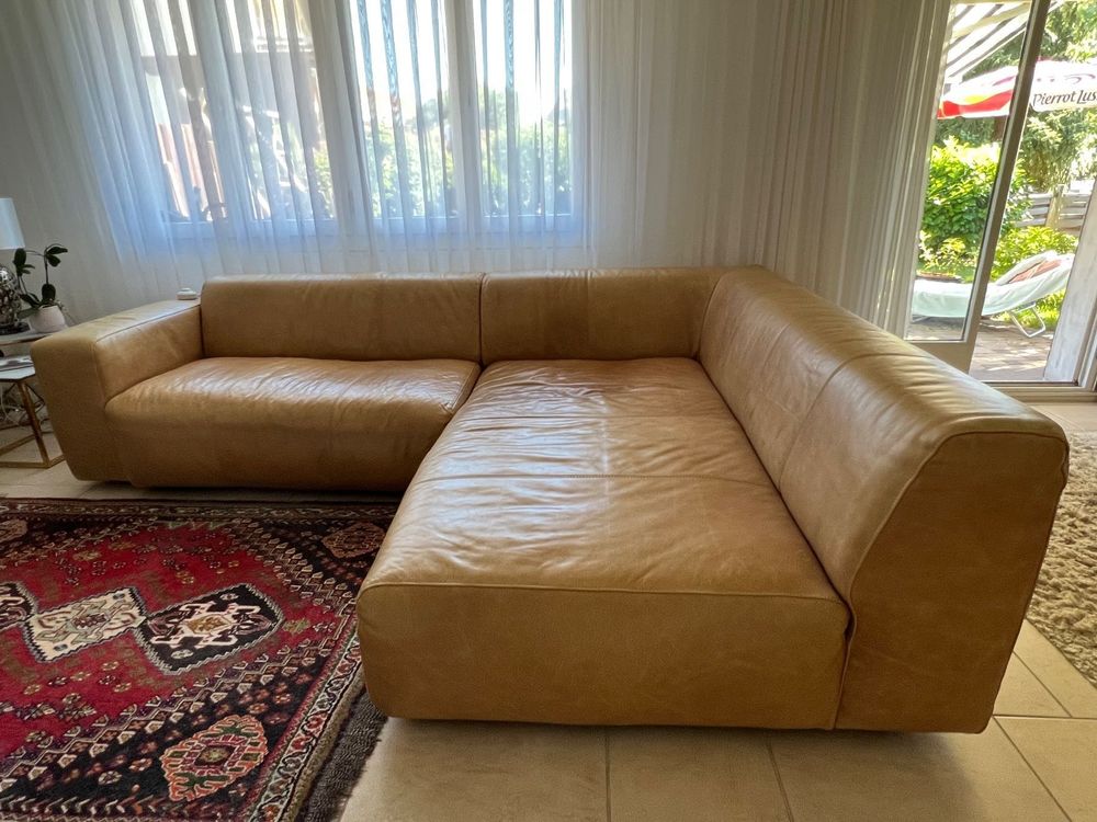 INTERIO BüffelLeder Sofa, Farbe Beige Kaufen auf Ricardo