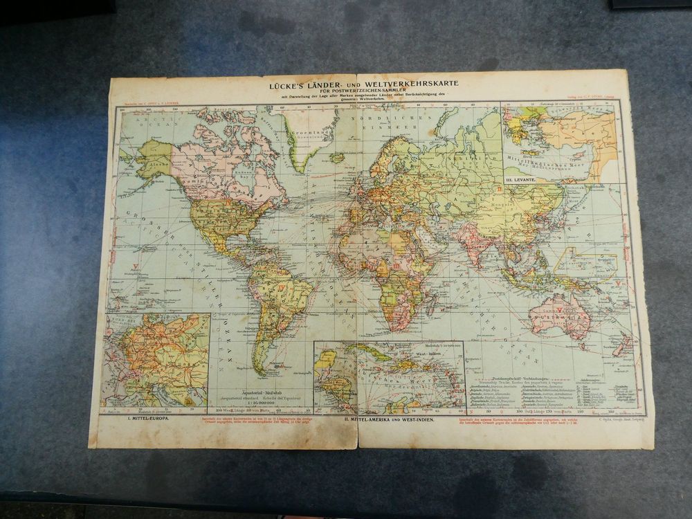 Lücke's Länder- und Weltverkehrskarte vor 1914 1
